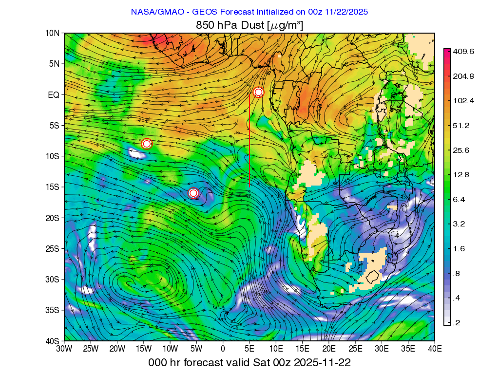 ORACLES GMAO Mission Support 3D ChemWx