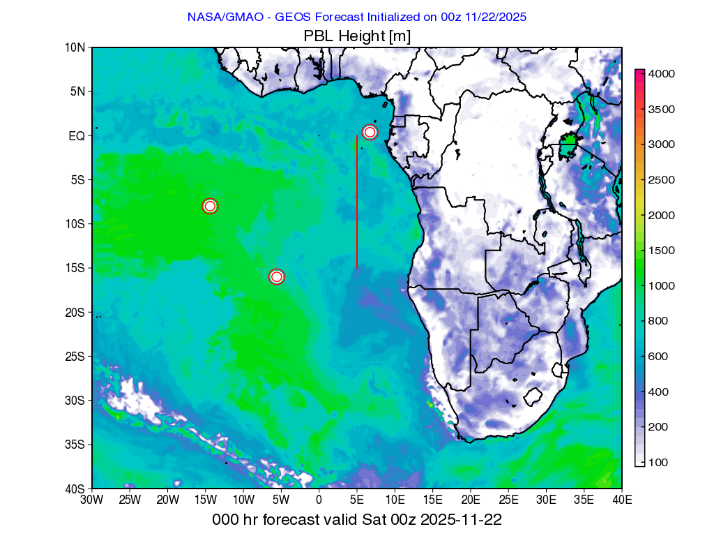 ORACLES GMAO Mission Support WxMaps