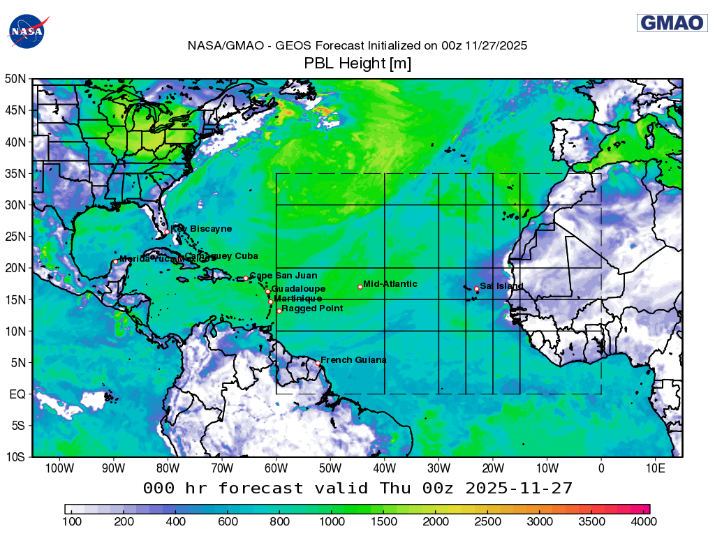 PRDUST GMAO Mission Support WxMaps